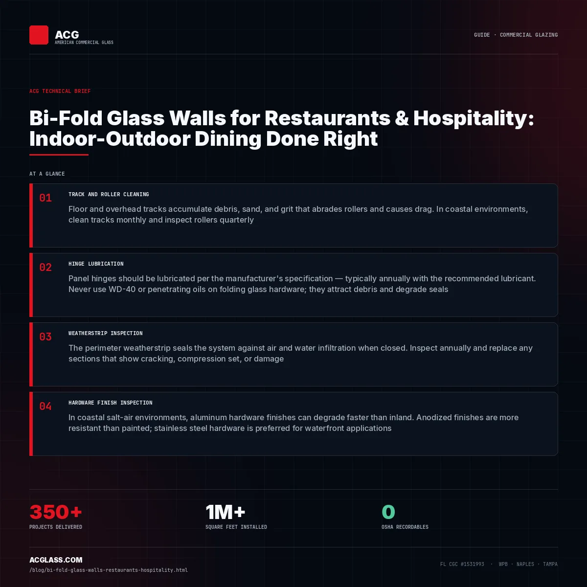 Bi-Fold Glass Walls for Restaurants & Hospitality: Indoor-Outdoor Dining Done Right infographic — American Commercial Glass