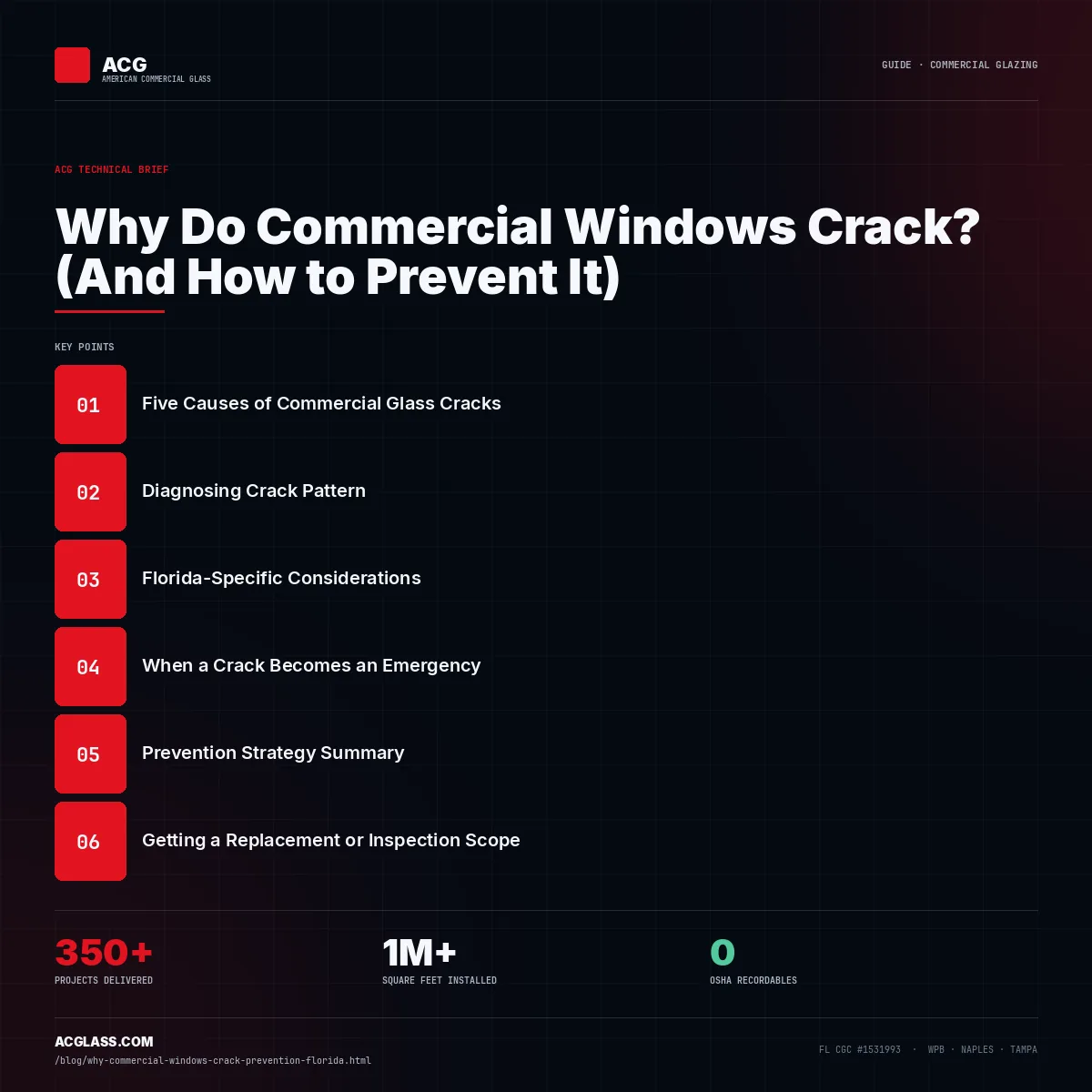 Why Do Commercial Windows Crack? (And How to Prevent It) infographic — American Commercial Glass