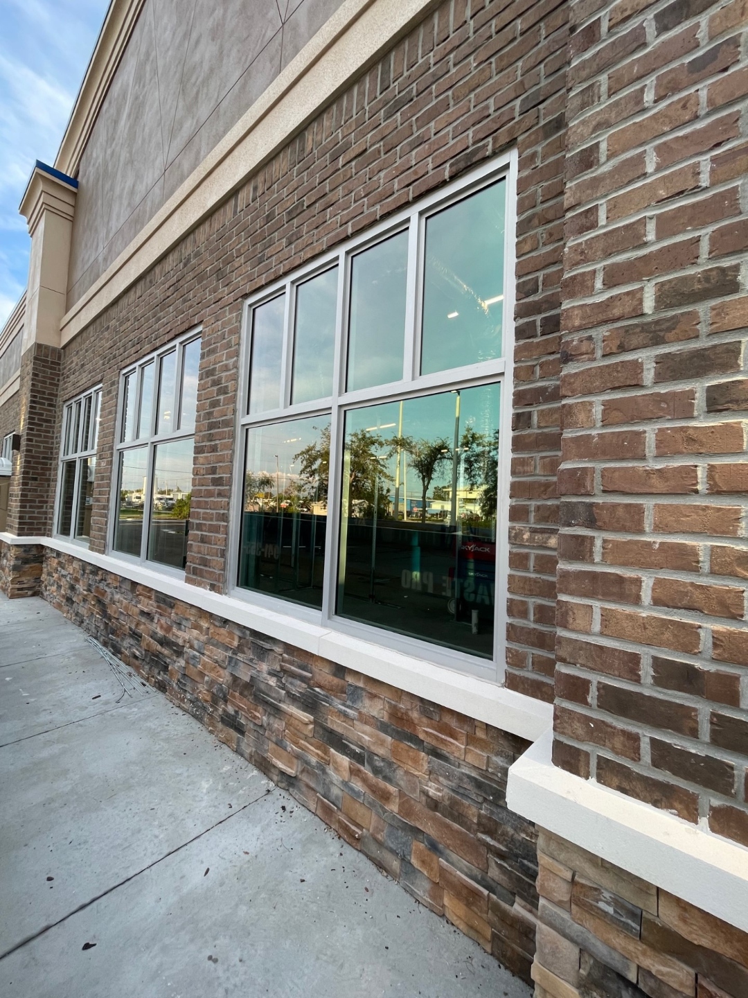 ESWindows commercial windows detail in brick facade