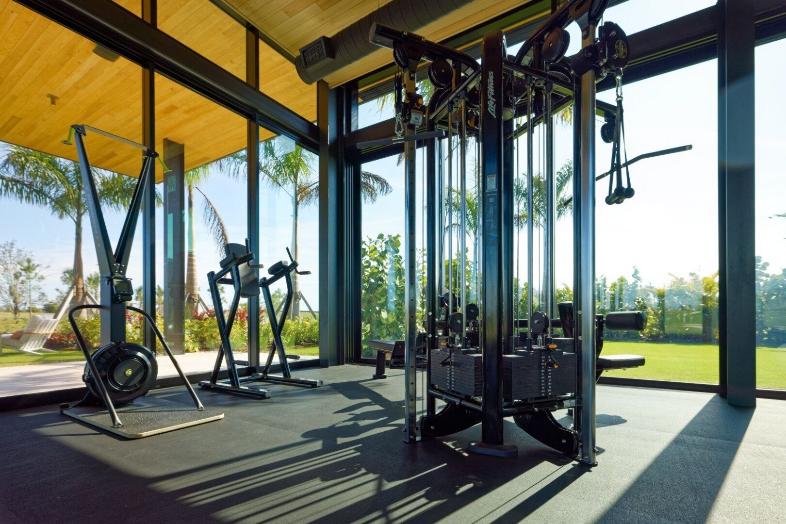 Atlantic Fields Performance Center interior curtain wall