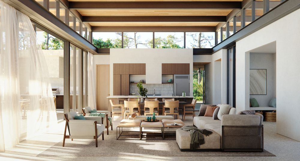Atlantic Fields custom estate home interior rendering