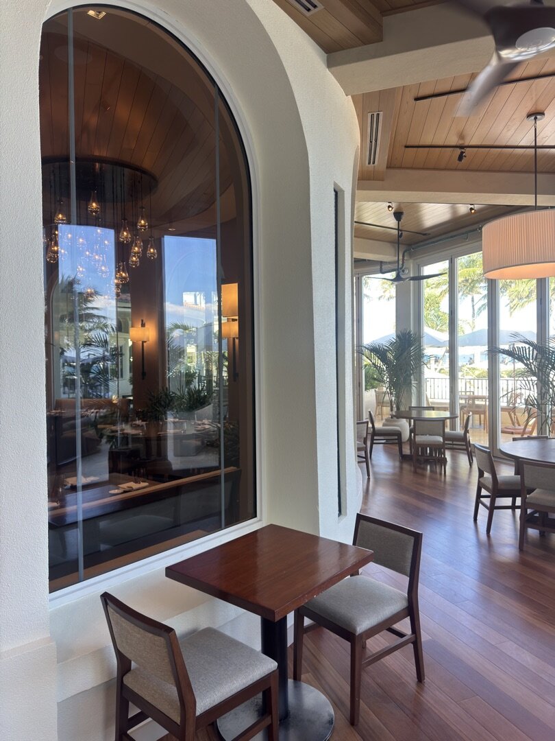 Eau Palm Beach Polpo restaurant arched commercial windows