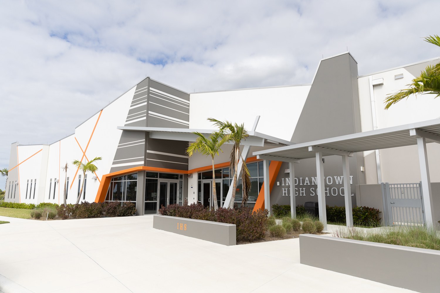 Main entrance and branded facade