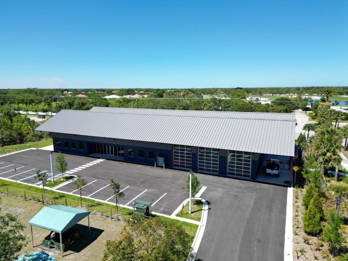 Project LIFT aerial — full building scope, Hobe Sound FL