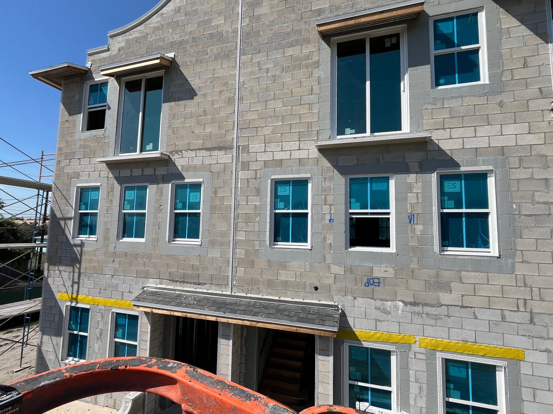 Villa L'Onz — full front elevation in progress
