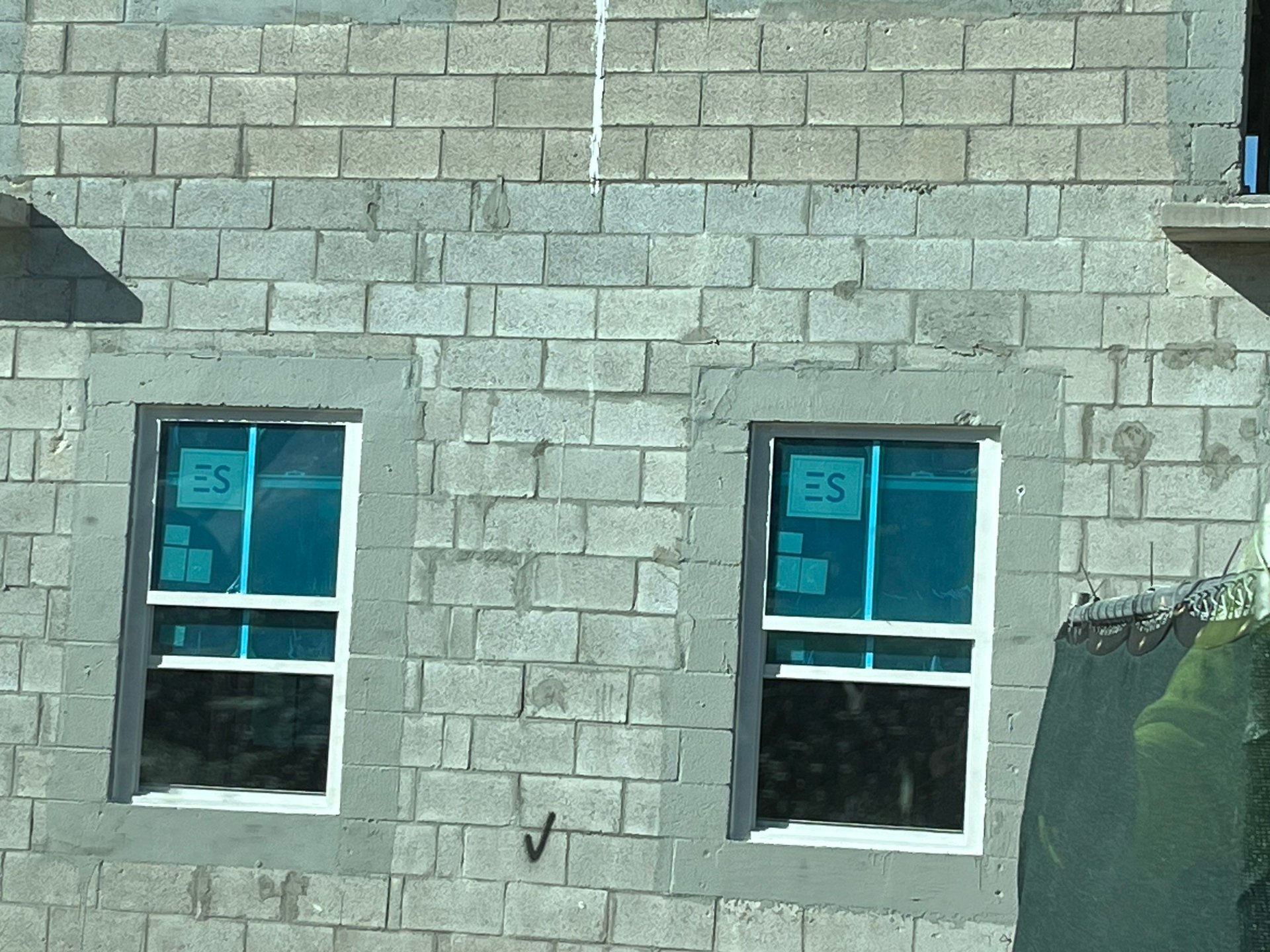 Villa L'Onz — side elevation progress